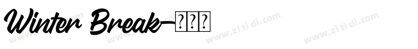 Winter Break字体转换